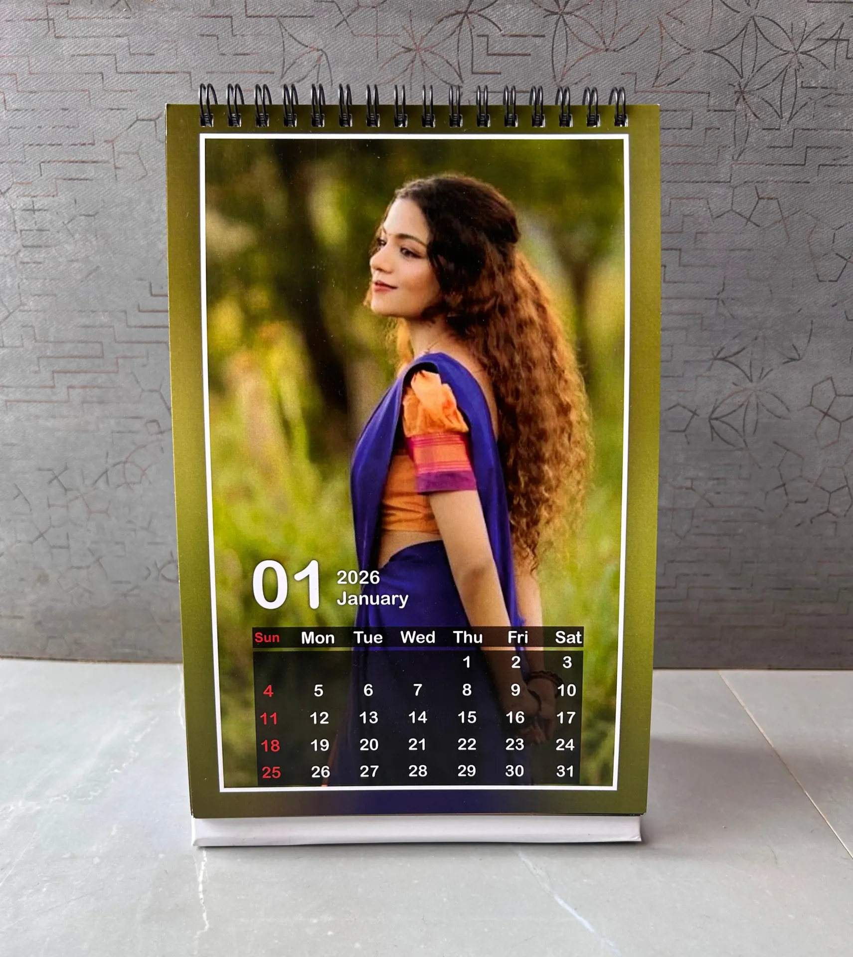 Customised Table Top Calendar